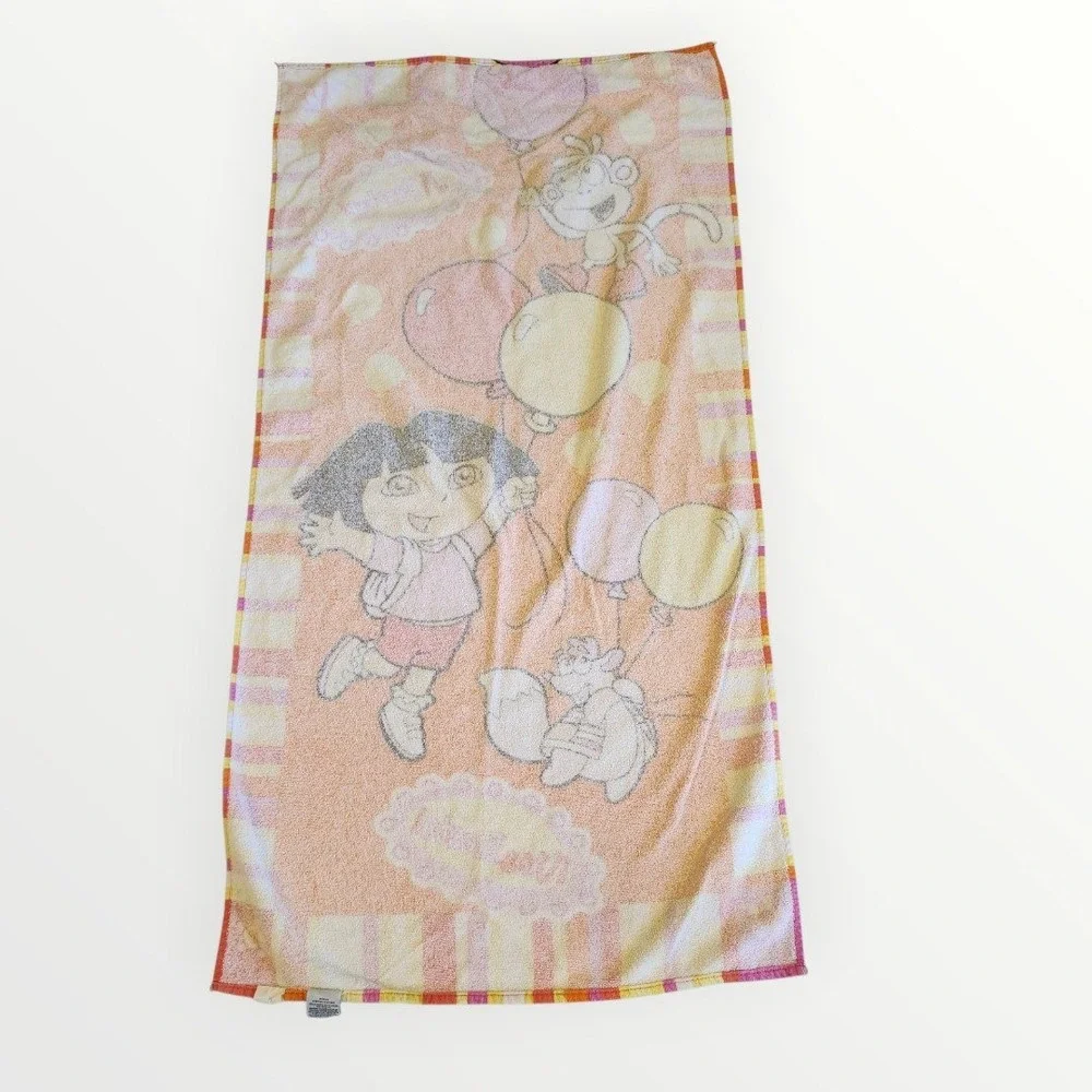 Vintage Dora the Explorer Beach Towel Orange Una Fiesta Vintage Y2K